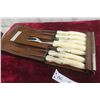 Image 4 : Vintage Wear-Ever Carving Set With Bakelite Handles and Wall Rack