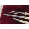 Image 6 : Vintage Wear-Ever Carving Set With Bakelite Handles and Wall Rack
