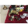 Image 4 : Cat Ornaments Including Wood Carved and Porcelain Examples