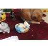 Image 6 : Cat Ornaments Including Wood Carved and Porcelain Examples