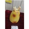 Image 5 : 1950s Vintage Cat-On-Beehive Ceramic Cookie Jar With Floral Decoration