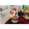 Image 2 : Five Porcelain Rooster Ornaments Including Royal Copely Examples, Largest 9 1/2"