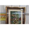 Image 3 : Framed Needlepoint Textile Artwork With Ornate Gilt Frame, 21" x 27"