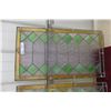 Image 3 : Two Matching Stained Glass Window Panels, 16" x 28"