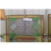 Image 4 : Two Matching Stained Glass Window Panels, 16" x 28"