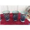 Image 2 : Attractive Assortment of Blue Glass Tumblers and Decorative Pieces