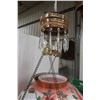 Image 10 : Victorian Hanging Parlor Coal Oil Lamp with Hand-Painted Shade