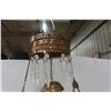 Image 5 : Victorian Hanging Parlor Coal Oil Lamp with Hand-Painted Shade