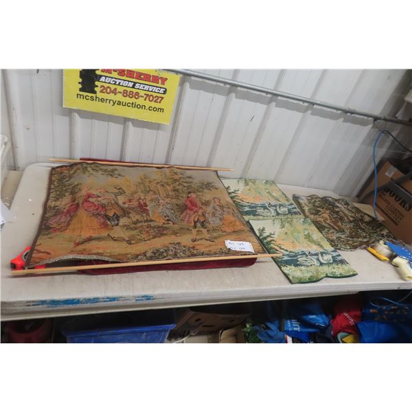 Four Tapestry Wall Displays
