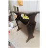 Image 4 : Walnut Magazine Stand with Moon Motif, 22" x 21" x 10"