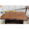 Image 5 : Walnut Magazine Stand with Moon Motif, 22" x 21" x 10"