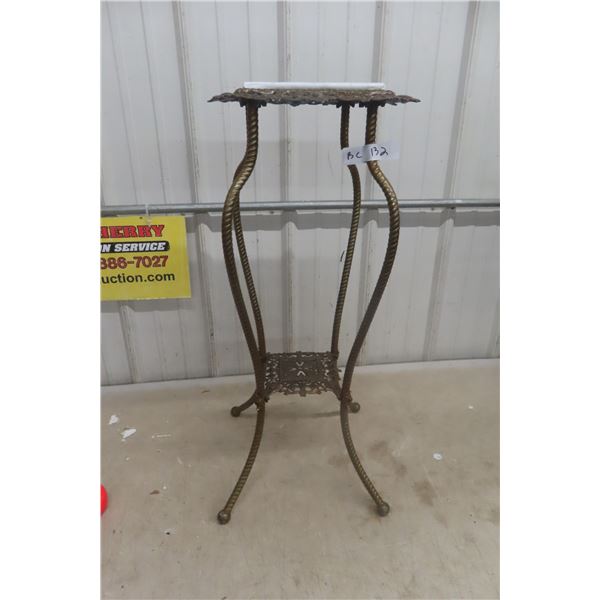 Brass Plant Stand, 31" x 12" x 12"