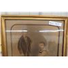 Image 2 : 18th Century Wedding Charcoal Drawing in Frame, 17 1/2" x 21 1/2"
