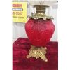 Image 2 : Victorian Red Ruby Gone with the Wind Style Lamp