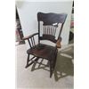 Image 1 : Double Pressback Wooden Rocking Chair
