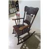 Image 2 : Double Pressback Wooden Rocking Chair