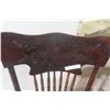 Image 3 : Double Pressback Wooden Rocking Chair