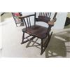 Image 5 : Double Pressback Wooden Rocking Chair