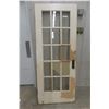Image 1 : Painted Solid Fifteen-Pane Window Door, 32" x 79 1/2"