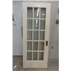 Image 1 : Painted Solid Fifteen-Pane Window Door, 32" x 79 1/2"