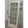 Image 6 : Painted Solid Fifteen-Pane Window Door, 32" x 79 1/2"