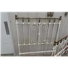 Image 2 : Antique Wrought Iron Bed with Brass Head and Foot Rails