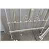 Image 6 : Antique Wrought Iron Bed with Brass Head and Foot Rails