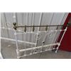 Image 7 : Antique Wrought Iron Bed with Brass Head and Foot Rails