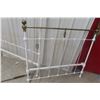 Image 2 : Antique Wrought Iron Bed with Brass Head and Foot Rails