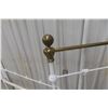 Image 4 : Antique Wrought Iron Bed with Brass Head and Foot Rails
