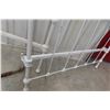 Image 5 : Antique Wrought Iron Bed with Brass Head and Foot Rails