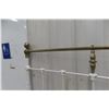 Image 8 : Antique Wrought Iron Bed with Brass Head and Foot Rails