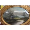 Image 2 : Oval Convex Glass Framed Picture, 19" x 25"