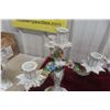 Image 2 : Pair of Dresden Porcelain Candelabra, 14" Tall