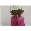Image 5 : 1880s Cranberry Glass Teardrop Hall Lantern