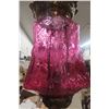 Image 9 : 1880s Cranberry Glass Teardrop Hall Lantern
