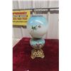 Image 7 : Gone with the Wind Style Coal Oil Lamp with Hand-Painted Shade and Footed Brass Base