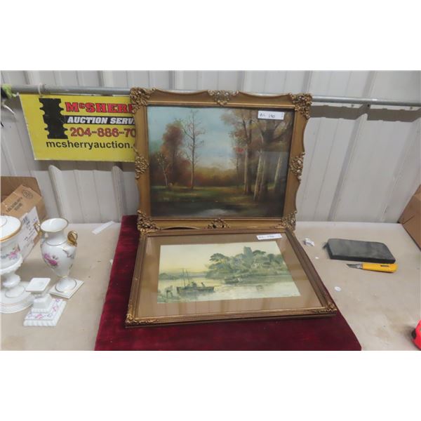 Two Framed Pictures, 20" x 23"