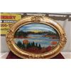 Image 1 : Oval Convex Glass Painting, 19" x 24"