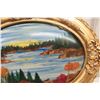 Image 5 : Oval Convex Glass Painting, 19" x 24"