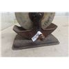 Image 3 : Crank-Powered Wet Grindstone on Stone Base, Sandstone, 6 1/2" Diameter
