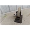 Image 6 : Crank-Powered Wet Grindstone on Stone Base, Sandstone, 6 1/2" Diameter