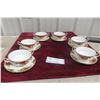 Image 1 : Six Royal Albert Old Country Roses Pattern Handled Soup Cups with Underplates