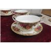 Image 2 : Six Royal Albert Old Country Roses Pattern Handled Soup Cups with Underplates