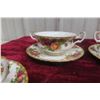 Image 4 : Six Royal Albert Old Country Roses Pattern Handled Soup Cups with Underplates