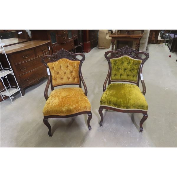 Two Matching Victorian Period Armchairs