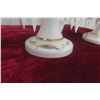 Image 5 : Pair of Vintage Hand-Painted Milk Glass Mantel Lustres with Crystal Prisms, 10" Tall