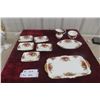 Image 1 : Royal Albert Old Country Roses Pattern Cream and Sugar Set with Seven Trays