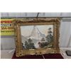 Image 1 : Framed Painting on Canvas - Frame is Flakey, 18" x 22"