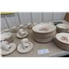 Image 6 : Fifty-Seven Place Setting, Antique Arvena Brick Oven Stoneware Dish Set